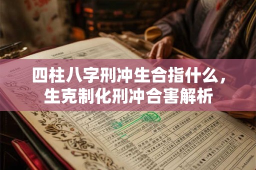 四柱八字刑冲生合指什么，生克制化刑冲合害解析