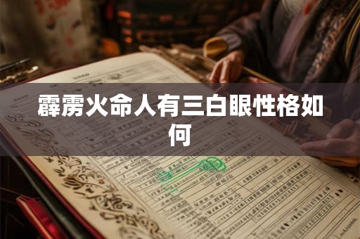 霹雳火命人有三白眼性格如何