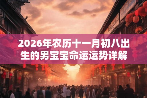 2026年农历十一月初八出生的男宝宝命运运势详解