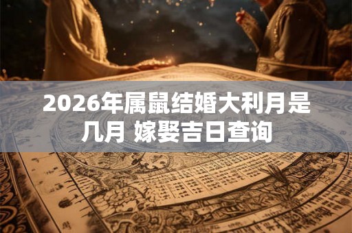 2026年属鼠结婚大利月是几月 嫁娶吉日查询