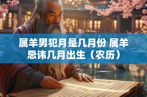 属羊男犯月是几月份 属羊忌讳几月出生（农历）