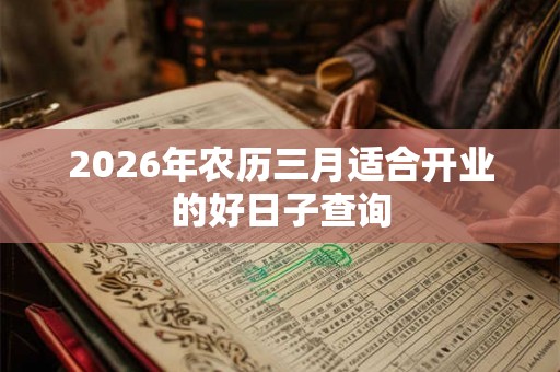 2026年农历三月适合开业的好日子查询 2026年农历三月适合开业的好日子查询