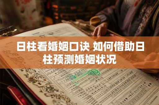 日柱看婚姻口诀 如何借助日柱预测婚姻状况 日柱看婚姻口诀 如何借助日柱预测婚姻状况