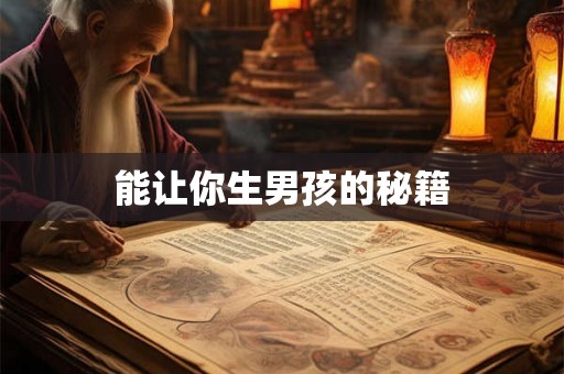 能让你生男孩的秘籍 能让你生男孩的秘籍