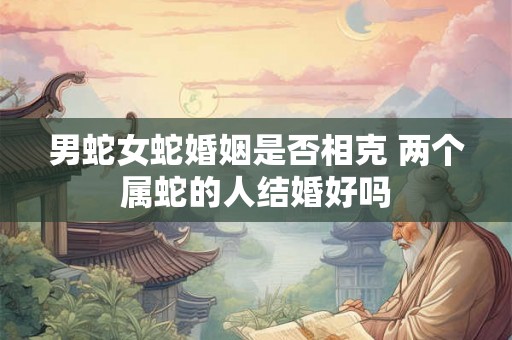 男蛇女蛇婚姻是否相克 两个属蛇的人结婚好吗