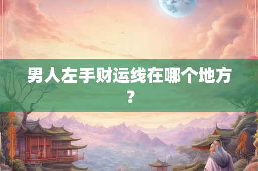 男人左手财运线在哪个地方? 男人左手财运线在哪个地方?