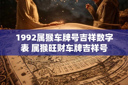 1992属猴车牌号吉祥数字表 属猴旺财车牌吉祥号