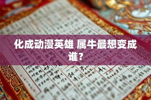 化成动漫英雄 属牛最想变成谁？
