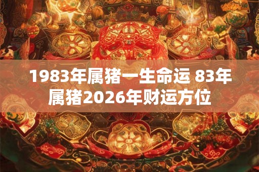 1983年属猪一生命运 83年属猪2026年财运方位