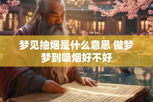梦见抽烟是什么意思 做梦梦到吸烟好不好