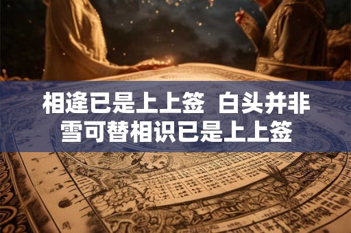 相逄已是上上签  白头并非雪可替相识已是上上签