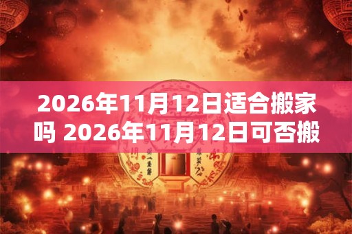 2026年11月12日适合搬家吗 2026年11月12日可否搬家