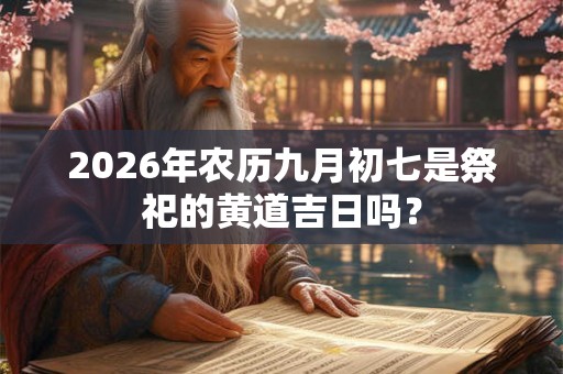 2026年农历九月初七是祭祀的黄道吉日吗？