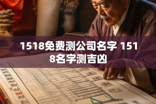 1518免费测公司名字 1518名字测吉凶 1518免费测公司名字 1518名字测吉凶
