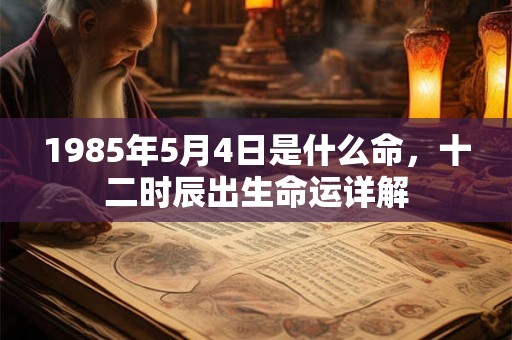 1985年5月4日是什么命，十二时辰出生命运详解