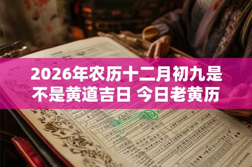 2026年农历十二月初九是不是黄道吉日 今日老黄历如何
