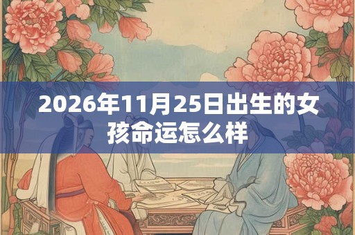 2026年11月25日出生的女孩命运怎么样