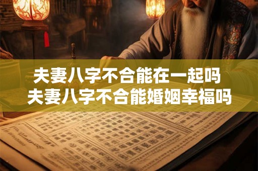 夫妻八字不合能在一起吗 夫妻八字不合能婚姻幸福吗