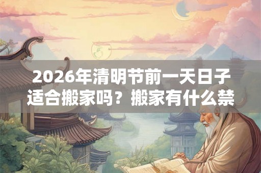 2026年清明节前一天日子适合搬家吗？搬家有什么禁忌？