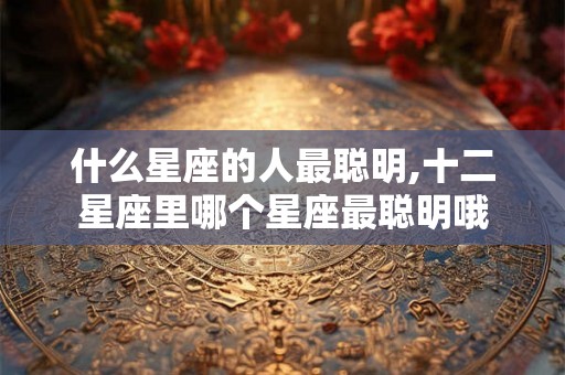 什么星座的人最聪明,十二星座里哪个星座最聪明哦