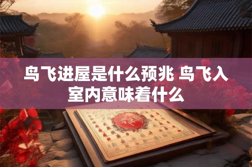 鸟飞进屋是什么预兆 鸟飞入室内意味着什么 鸟飞进屋是什么预兆 鸟飞入室内意味着什么