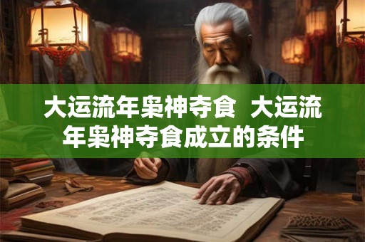 大运流年枭神夺食 大运流年枭神夺食成立的条件 大运流年枭神夺食 大运流年枭神夺食成立的条件