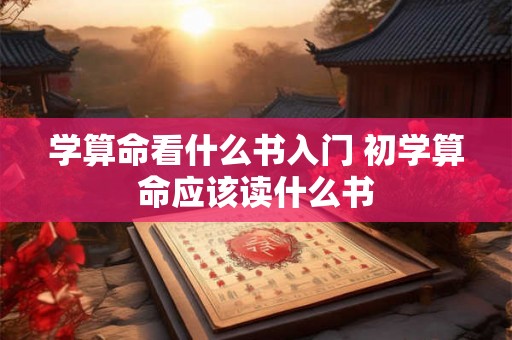 学算命看什么书入门 初学算命应该读什么书
