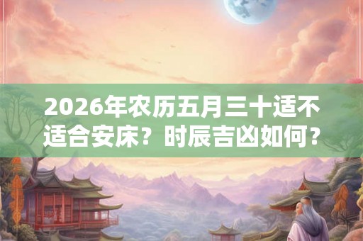 2026年农历五月三十适不适合安床?时辰吉凶如何? 2026年农历五月三十适不适合安床?时辰吉凶如何?