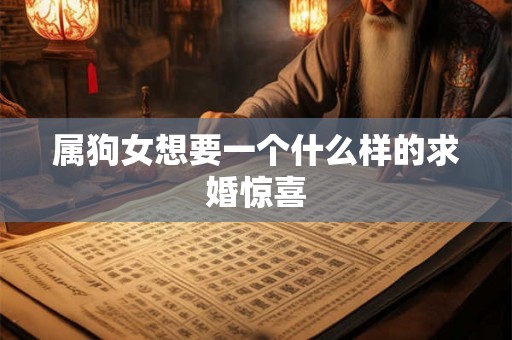 属狗女想要一个什么样的求婚惊喜
