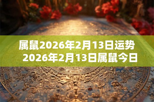 属鼠2026年2月13日运势  2026年2月13日属鼠今日运势