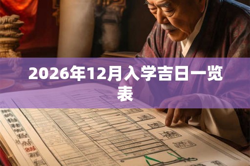 2026年12月入学吉日一览表