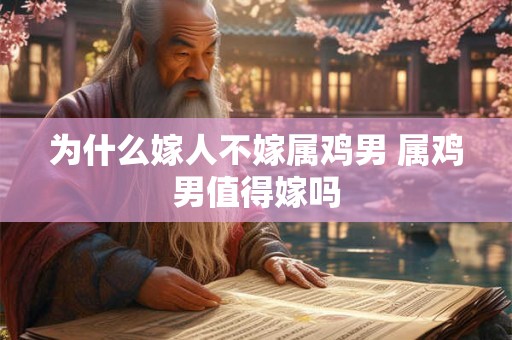 为什么嫁人不嫁属鸡男 属鸡男值得嫁吗