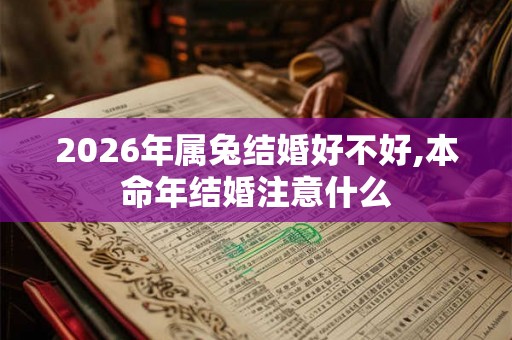 2026年属兔结婚好不好,本命年结婚注意什么