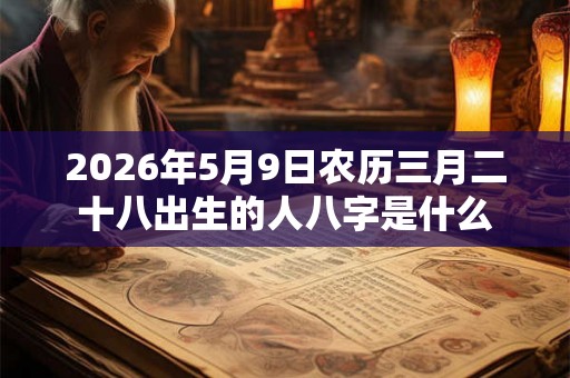2026年5月9日农历三月二十八出生的人八字是什么