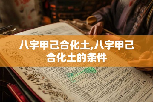 八字甲己合化土,八字甲己合化土的条件