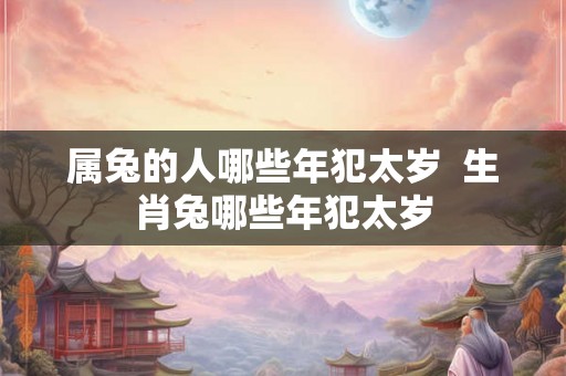 属兔的人哪些年犯太岁  生肖兔哪些年犯太岁