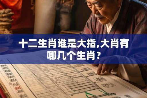 十二生肖谁是大指,大肖有哪几个生肖？
