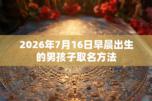 2026年7月16日早晨出生的男孩子取名方法