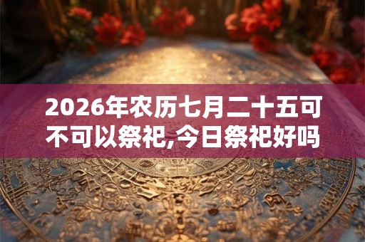 2026年农历七月二十五可不可以祭祀,今日祭祀好吗? 2026年农历七月二十五可不可以祭祀,今日祭祀好吗?