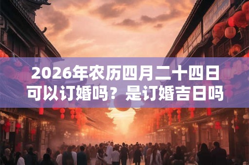 2026年农历四月二十四日可以订婚吗？是订婚吉日吗？