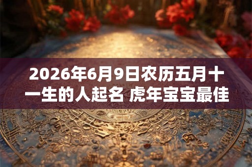 2026年6月9日农历五月十一生的人起名 虎年宝宝最佳名字