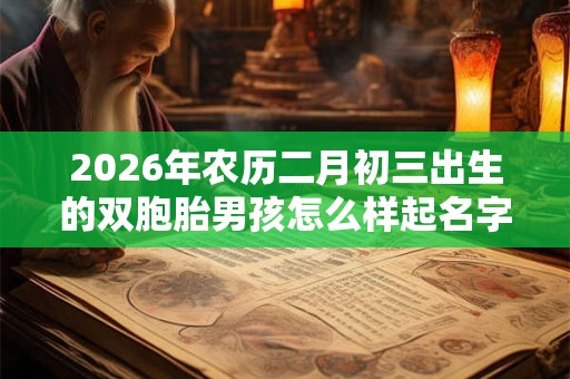 2026年农历二月初三出生的双胞胎男孩怎么样起名字