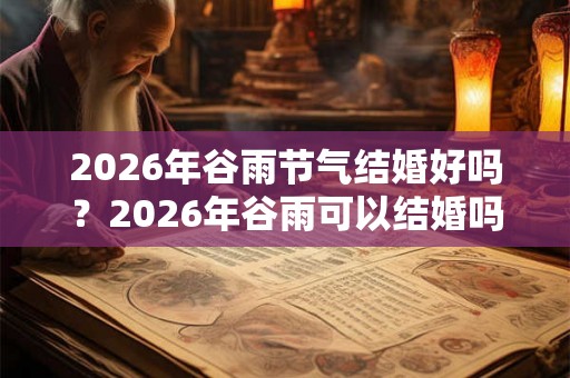 2026年谷雨节气结婚好吗？2026年谷雨可以结婚吗？