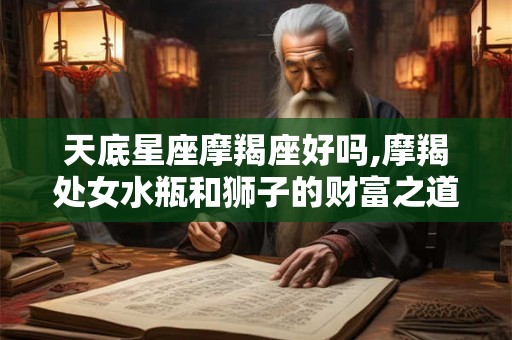 天底星座摩羯座好吗,摩羯处女水瓶和狮子的财富之道