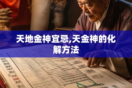 天地金神宜忌,天金神的化解方法