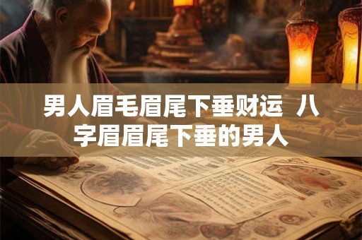 男人眉毛眉尾下垂财运  八字眉眉尾下垂的男人