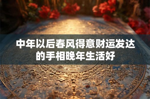 中年以后春风得意财运发达的手相晚年生活好