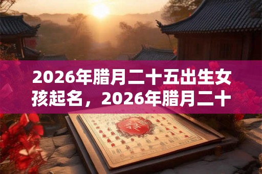 2026年腊月二十五出生女孩起名，2026年腊月二十五出生好吗？