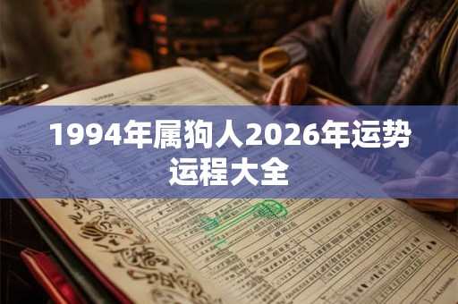 1994年属狗人2026年运势运程大全
