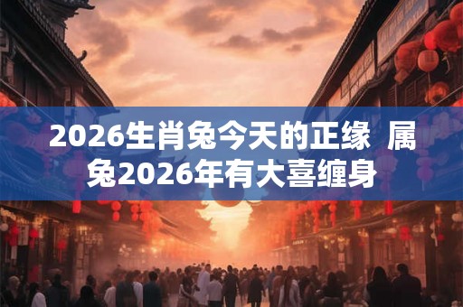2026生肖兔今天的正缘  属兔2026年有大喜缠身